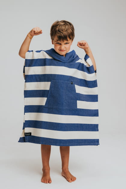 Bedu Blue Kids Poncho