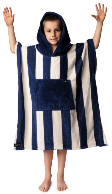 Bedu Blue Terry Poncho Kids