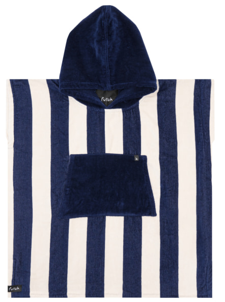 Bedu Blue Terry Poncho Kids (2)